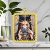 Gold goddess card/titanium alloy/handmade/4cm*5cm