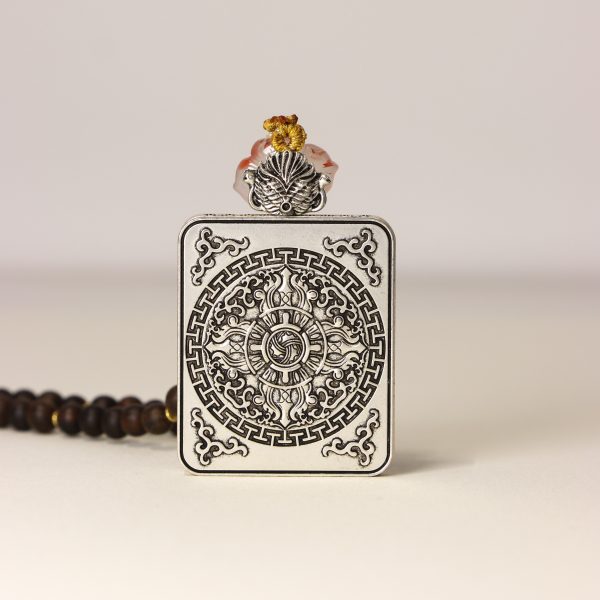 Golden Buddha amulet pendant/handmade/titanium alloy/4cm*5cm