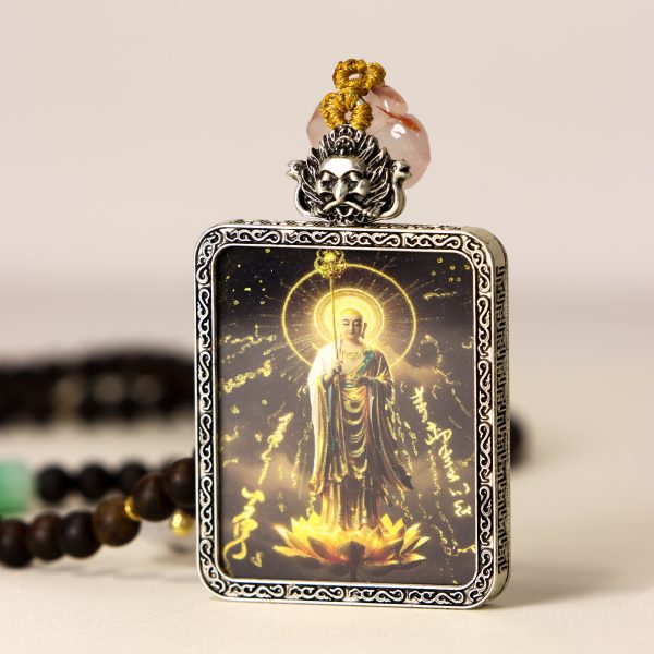 Golden Buddha amulet pendant/handmade/titanium alloy/4cm*5cm