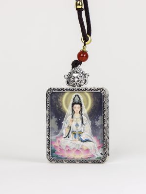 Chinese Mythology-God of Wealth/Hand-painted-Round Card/Diameter 4 cm/Titanium Alloy Material