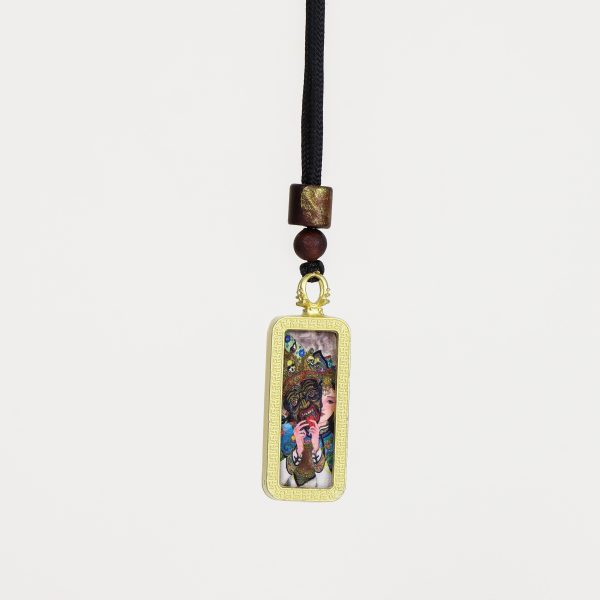 Painted goddess/gold painted/hand-painted/long strip 4cm*2.5cm/titanium alloy