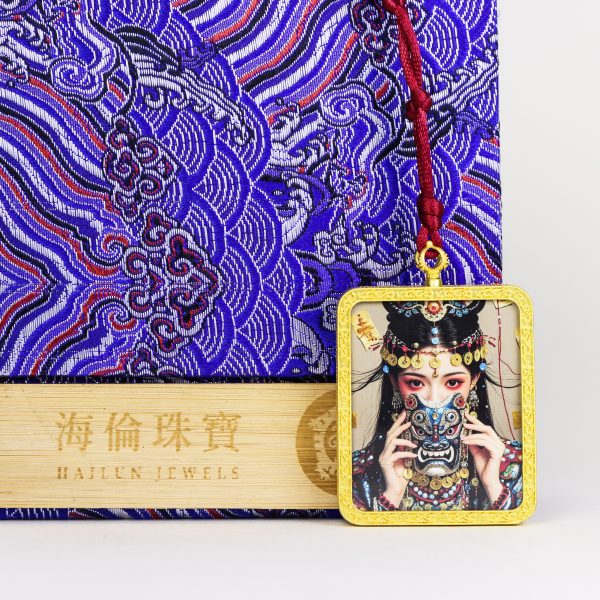 Gold goddess card/titanium alloy/handmade/4cm*5cm
