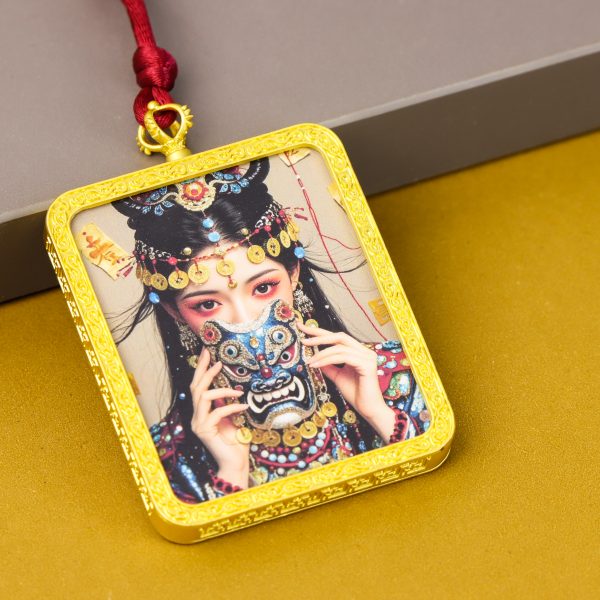 Gold goddess card/titanium alloy/handmade/4cm*5cm