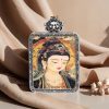 Ming Buddha head/Golden/Hand-painted/4cm*5cm/Titanium alloy material