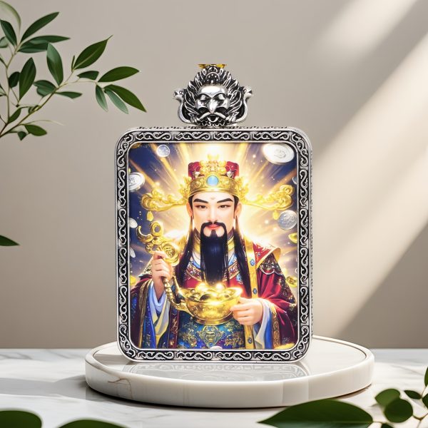 Formal God of Wealth/Golden Painting/4cm*5cm/Titanium Alloy