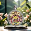 Chinese Mythology-God of Wealth/Hand-painted-Round Card/Diameter 4 cm/Titanium Alloy Material