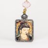 Ming Buddha head/Golden/Hand-painted/4cm*5cm/Titanium alloy material