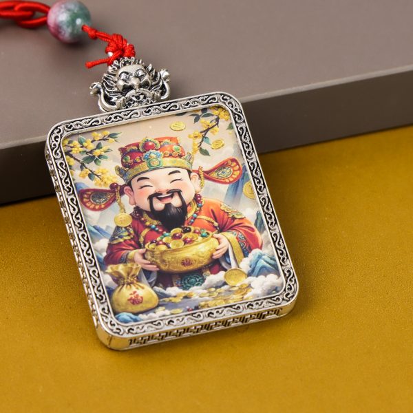 Chinese Mythology-God of Wealth/Hand-painted/4cm*5cm/Titanium alloy material (2)