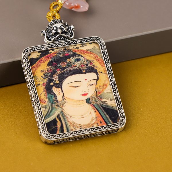 Ming Buddha head/Golden/Hand-painted/4cm*5cm/Titanium alloy material
