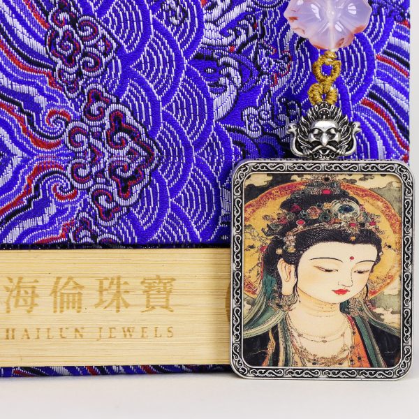 Ming Buddha head/Golden/Hand-painted/4cm*5cm/Titanium alloy material